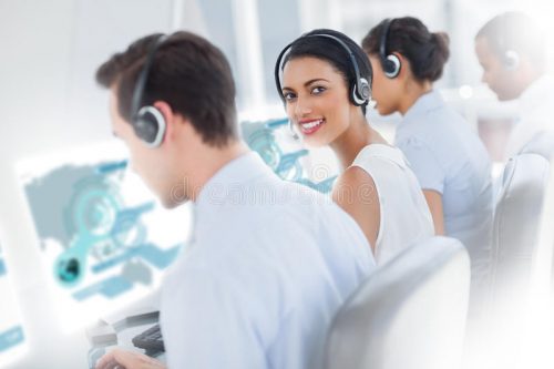 pretty-call-center-worker-using-futuristic-interface-hologram-smiling-camera-office-33526115